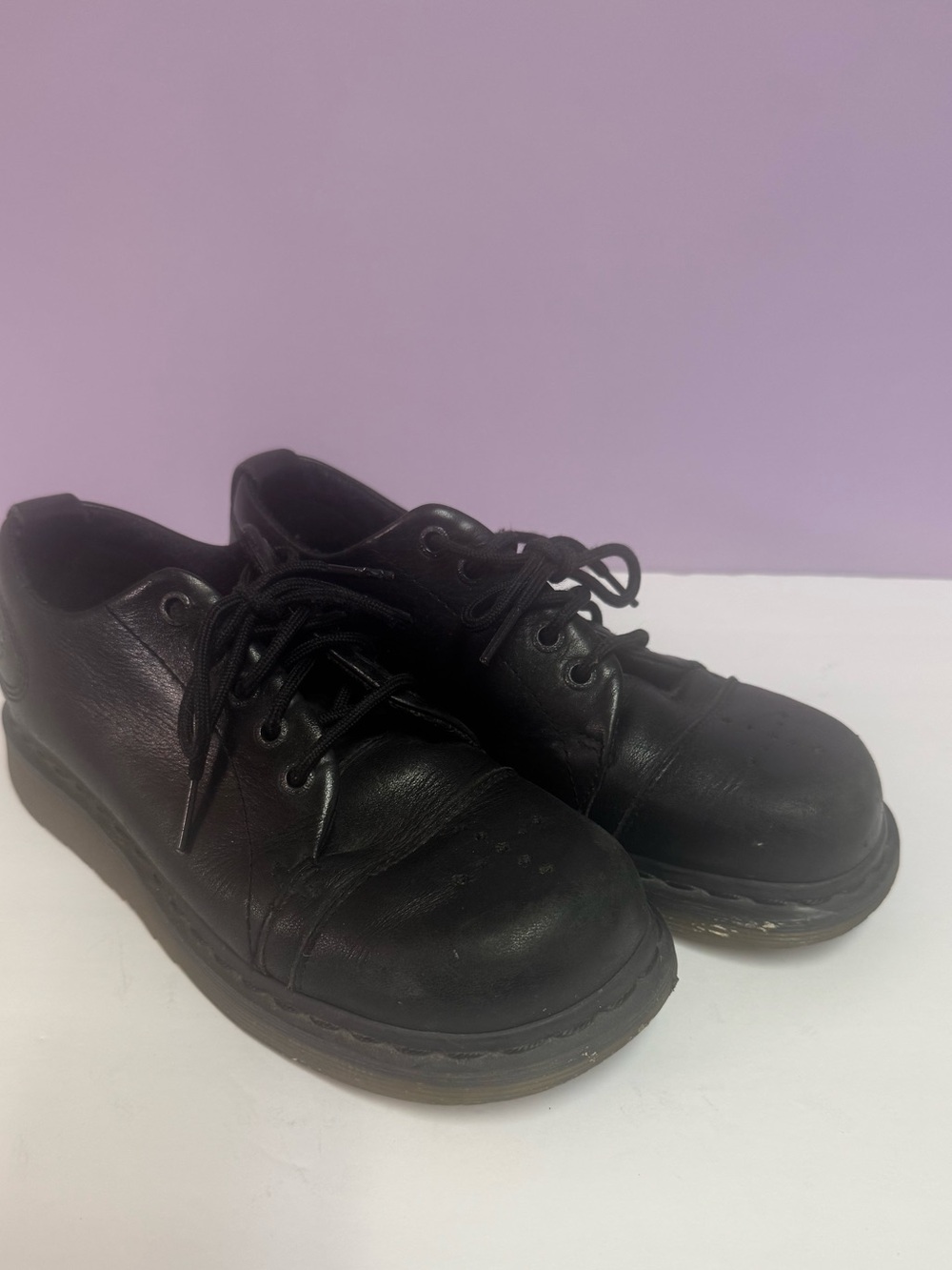 Vintage Chunky Dr Martens Black Leather Women’s Sz 7